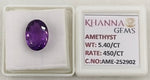 Load image into Gallery viewer, 5.40/CT Natural Amethyst Gemstone with Govt. Lab Certificate