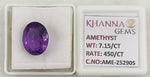 Load image into Gallery viewer, 7.15/CT Natural Amethyst Gemstone with Govt. Lab Certificate