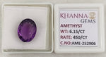 Load image into Gallery viewer, 6.15/CT Natural Amethyst Gemstone with Govt. Lab Certificate