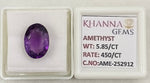 Load image into Gallery viewer, 5.85/CT Natural Amethyst Gemstone with Govt. Lab Certificate