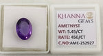 Load image into Gallery viewer, 5.45/CT Natural Amethyst Gemstone with Govt. Lab Certificate