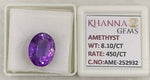 Load image into Gallery viewer, 8.10/CT Natural Amethyst Gemstone with Govt. Lab Certificate