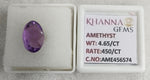Load image into Gallery viewer, 4.65/CT Natural Amethyst Gemstone with Govt. Lab Certificate