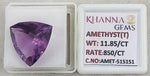 Load image into Gallery viewer, 11.85/CT Natural Amethyst Gemstone with Govt. Lab Certificate-AMET515151
