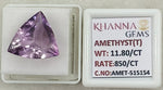 Load image into Gallery viewer, 11.80/CT Natural Amethyst Gemstone with Govt. Lab Certificate-AMET515154