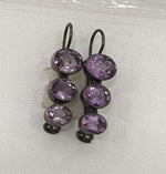 Load image into Gallery viewer, 6.10/GM AMETHYST SILVER  EAR RING (525.00)