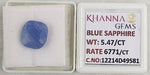 Load image into Gallery viewer, 5.47/CT Natural Blue Sapphire with Govt Lab Certificate-12214D49581