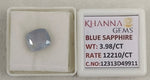 Load image into Gallery viewer, 3.98/CT Natural Blue Sapphire with Govt Lab Certificate-12313D49911