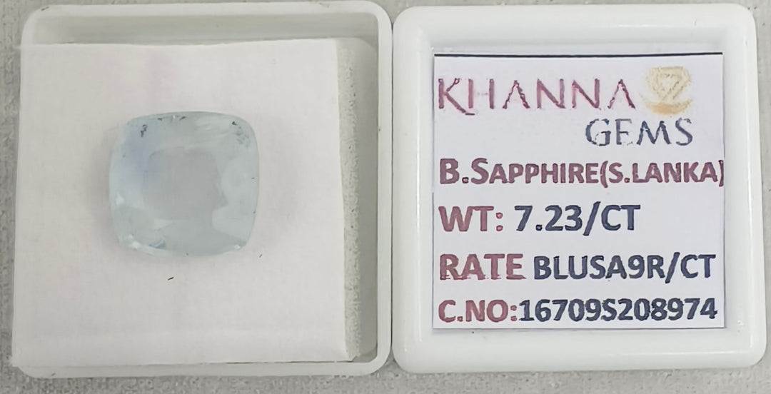 7.23/CT Natural Blue Sapphire with Govt Lab Certificate-16709S208974