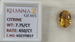Load image into Gallery viewer, 7.75/Carat Natural Triangular Citrine Stone-450
