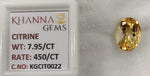 Load image into Gallery viewer, 7.95/Carat Natural Triangular Citrine Stone-450
