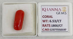 Load image into Gallery viewer, 6.53/CT Natural Red Coral With Govt. Lab Certificate-12377D50197