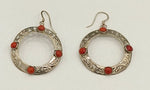 Load image into Gallery viewer, 7.20/GM CORAL SILVER EAR RINGS  (525.00)