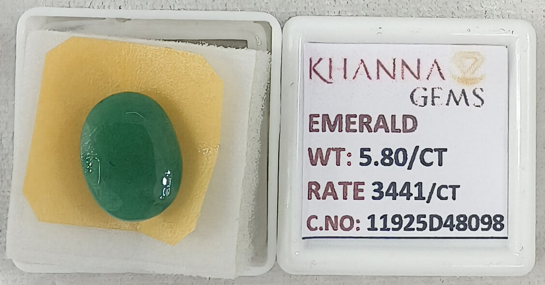 5.8/CT Natural Panna Stone with Govt. Lab Certificate-11925D48098