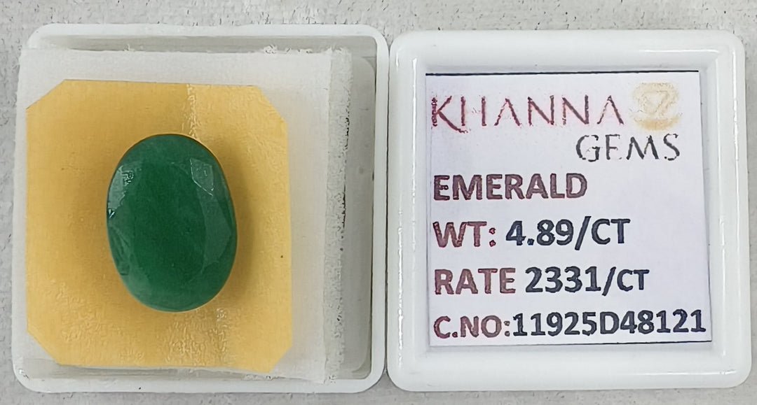 4.89/CT Natural Panna Stone with Govt. Lab Certificate-11925D48121