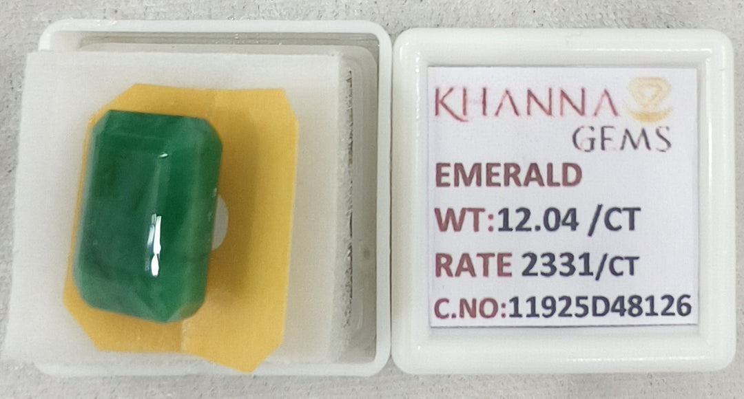 12.04/CT Natural Panna Stone with Govt. Lab Certificate-11925D48126