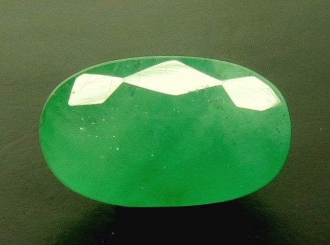 5.84/CT Natural Panna Stone with Govt. Lab Certificate (6771)