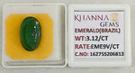 Load image into Gallery viewer, 3.12/CT Natural Panna Stone with Govt. Lab Certificate-16275S206813