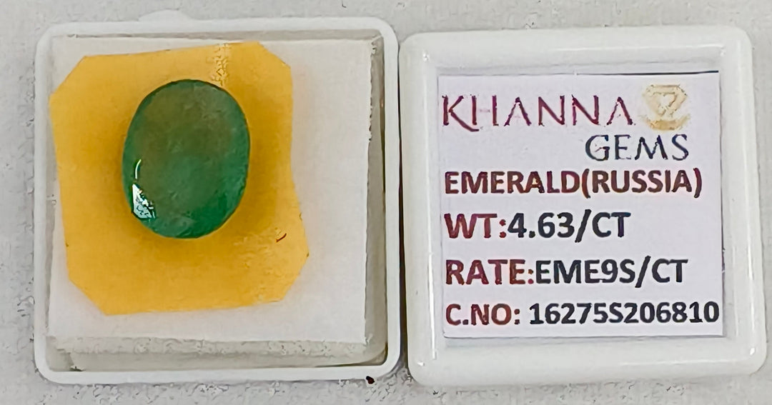 4.63/CT Natural Panna Stone with Govt. Lab Certificate-16275S206810