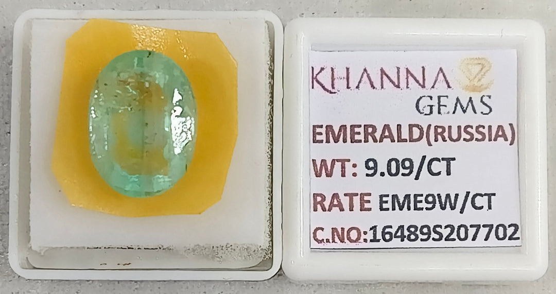 9.09/CT Natural Panna Stone with Govt. Lab Certificate-16489S207702