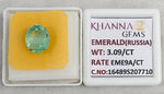 Load image into Gallery viewer, 3.09/CT Natural Panna Stone with Govt. Lab Certificate-16489S207710