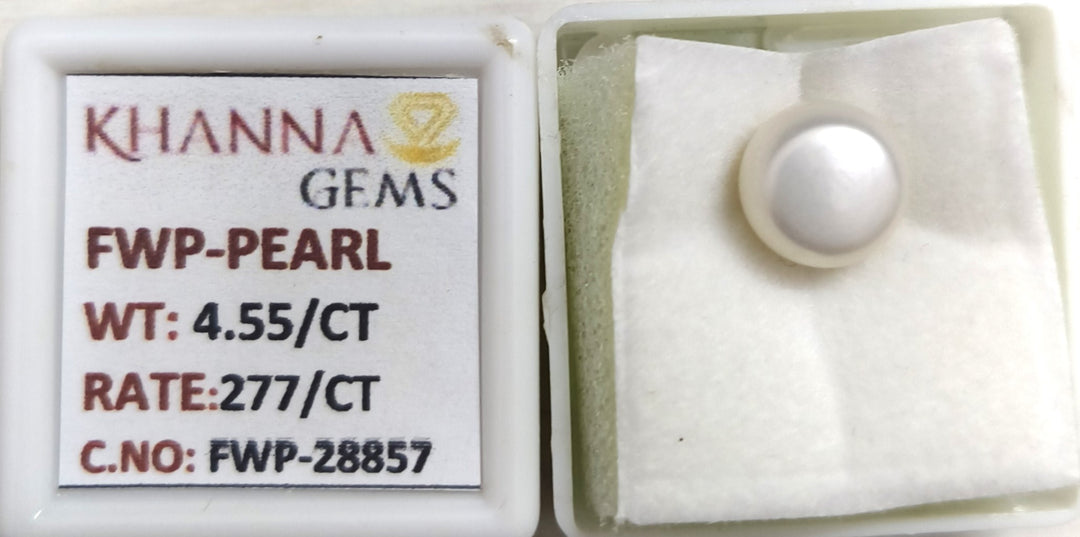 4.55/CT Natural Fresh Water Pearl With Lab Certificate