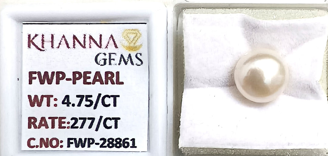 4.75/CT Natural Fresh Water Pearl With Lab Certificate