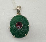 Load image into Gallery viewer, 14.32/GM INDIAN JADE SILVER PENDANT (2750.00)