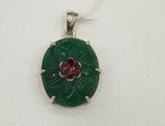 Load image into Gallery viewer, 14.51/GM INDIAN JADE SILVER PENDANT (2750.00)
