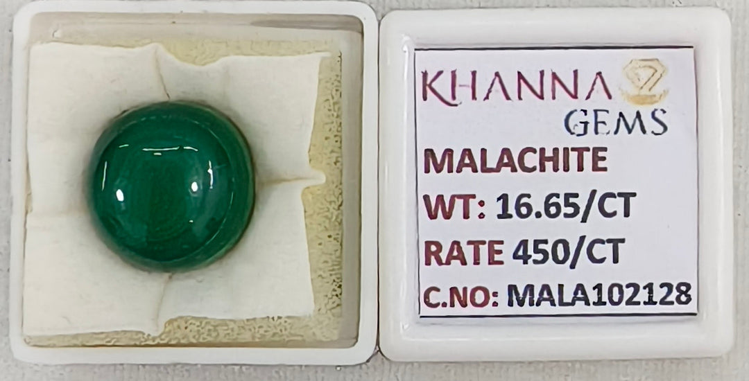 16.65/CT Natural Malachite Gemstone of Premium Quality-MALA102128