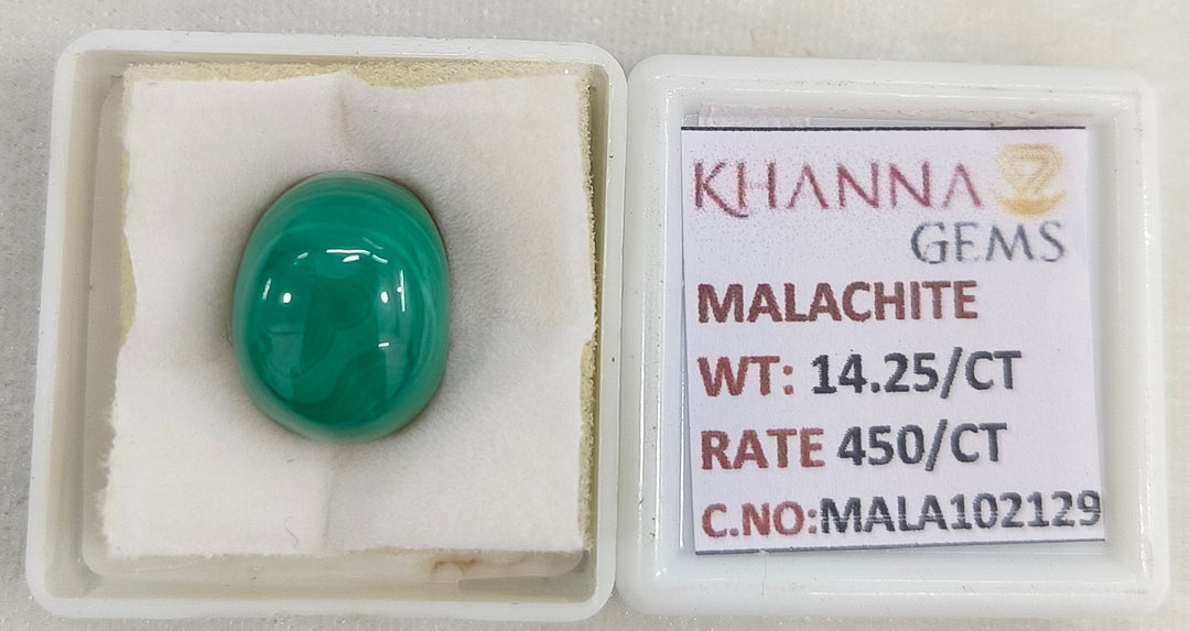 14.25/CT Natural Malachite Gemstone of Premium Quality-MALA102129