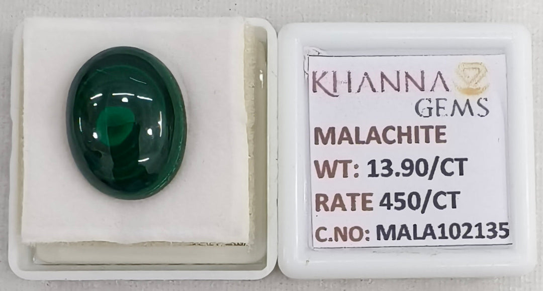 13.90/CT Natural Malachite Gemstone of Premium Quality-MALA102135