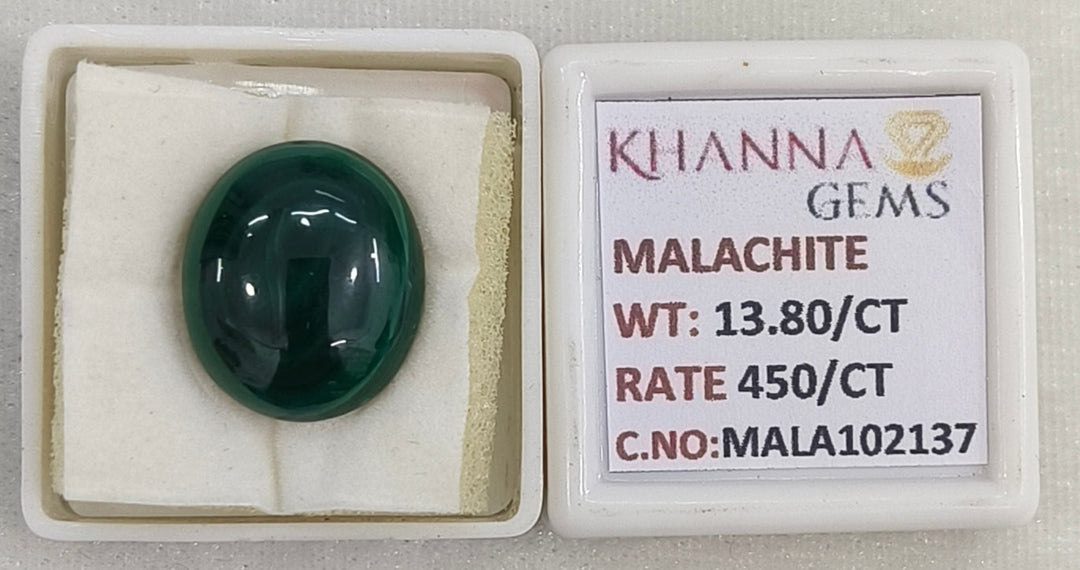 13.80/CT Natural Malachite Gemstone of Premium Quality-MALA102137