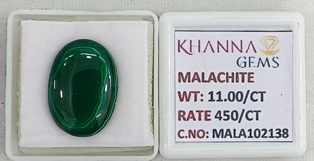 11.00/CT Natural Malachite Gemstone of Premium Quality-MALA102138