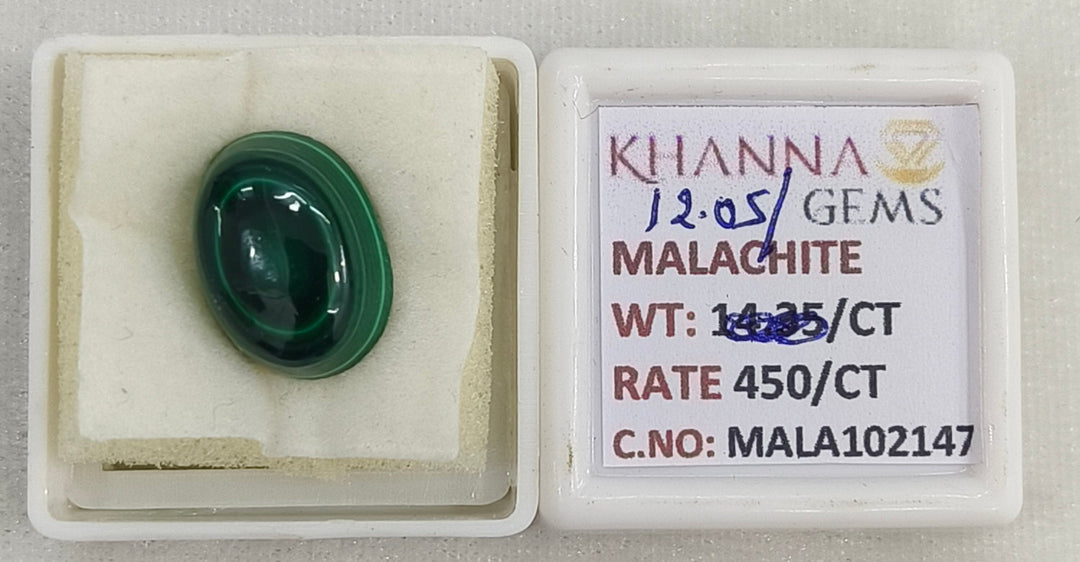 12.05/CT Natural Malachite Gemstone of Premium Quality-MALA102147