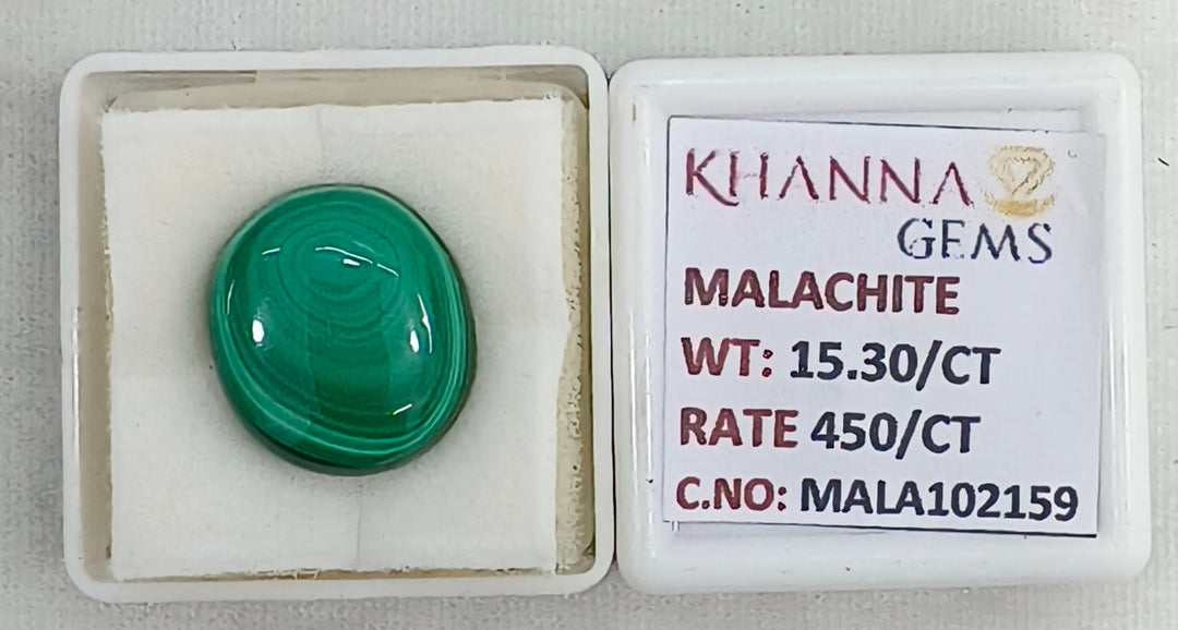 15.30/CT Natural Malachite Gemstone of Premium Quality-MALA102159