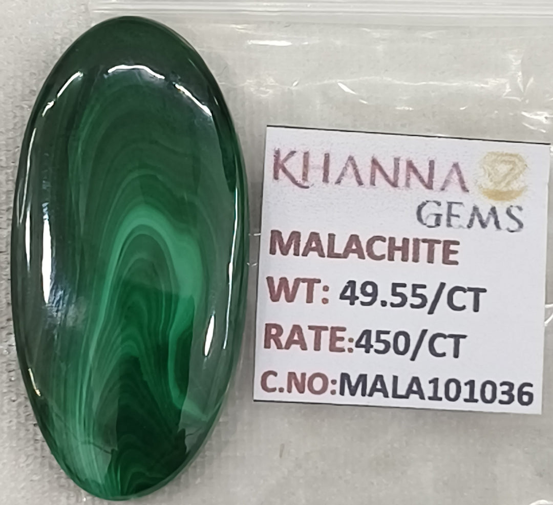 49.55/CT Natural Malachite Gemstone of Premium Quality-MALA101036