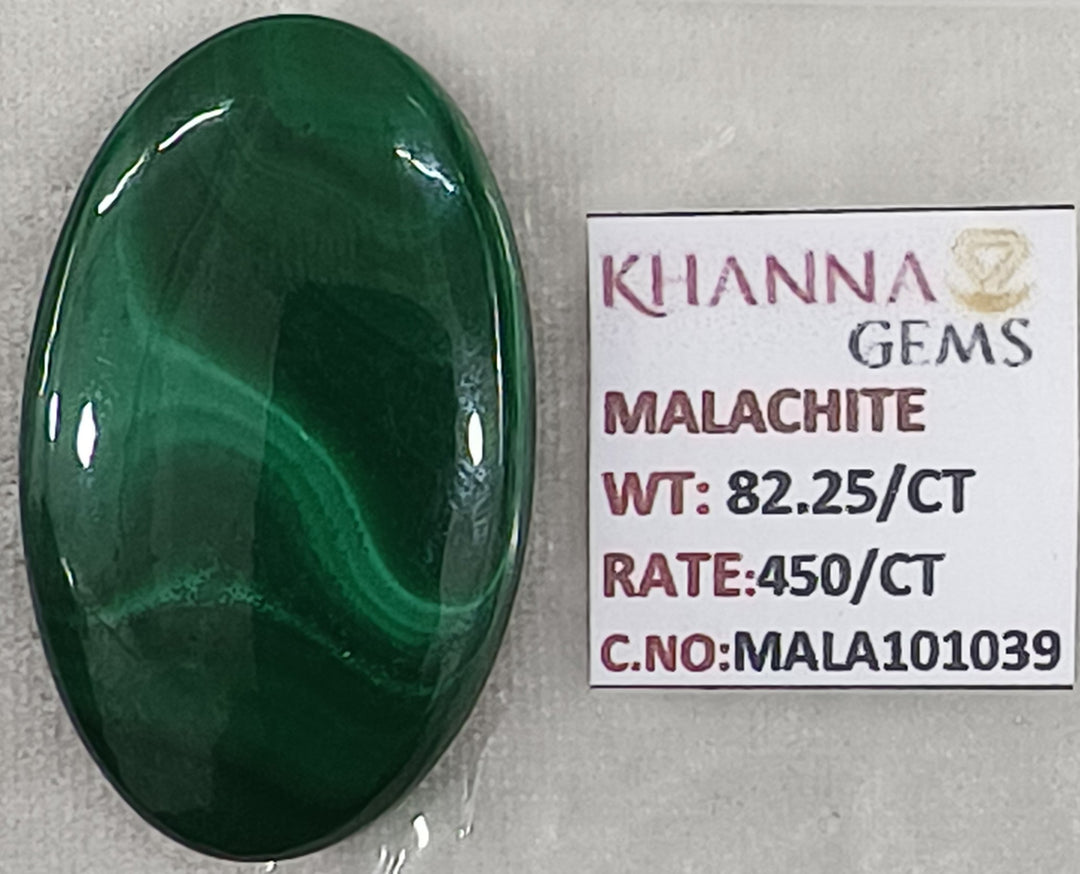 82.25/CT Natural Malachite Gemstone of Premium Quality-MALA101039
