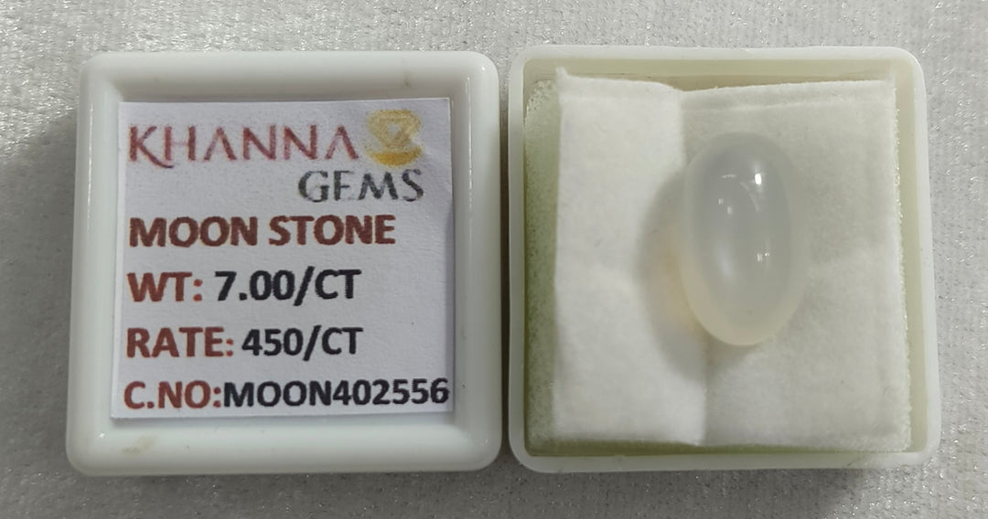 7/CT Moon Stone with Govt. Lab Certificate (450)