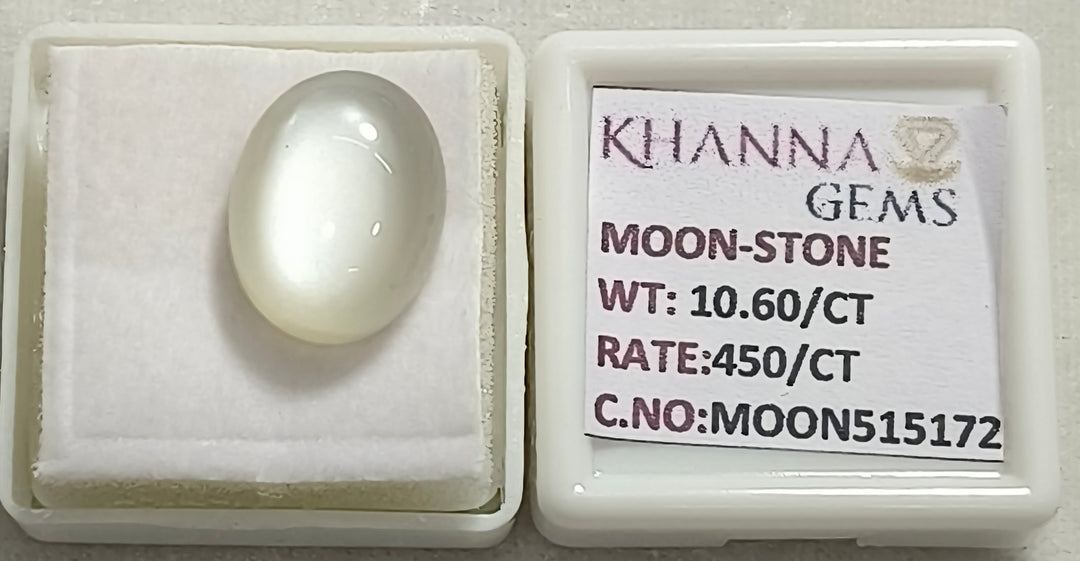 10.60/CT Moon Stone with Govt. Lab Certificate (450)