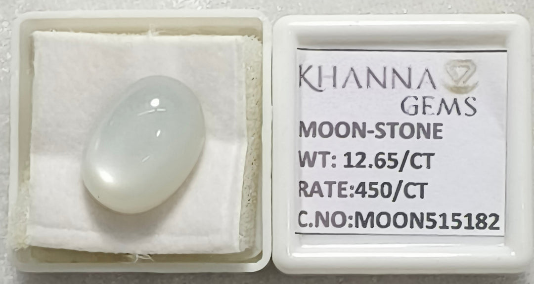 12.65/CT Moon Stone with Govt. Lab Certificate (450)