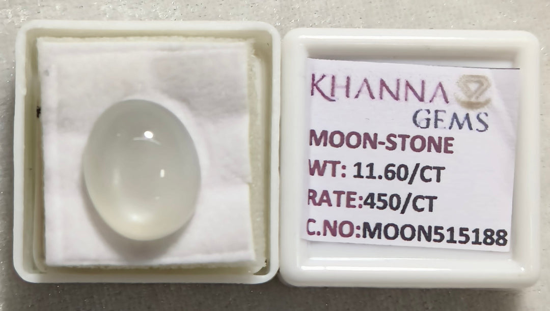 11.60/CT Moon Stone with Govt. Lab Certificate (450)
