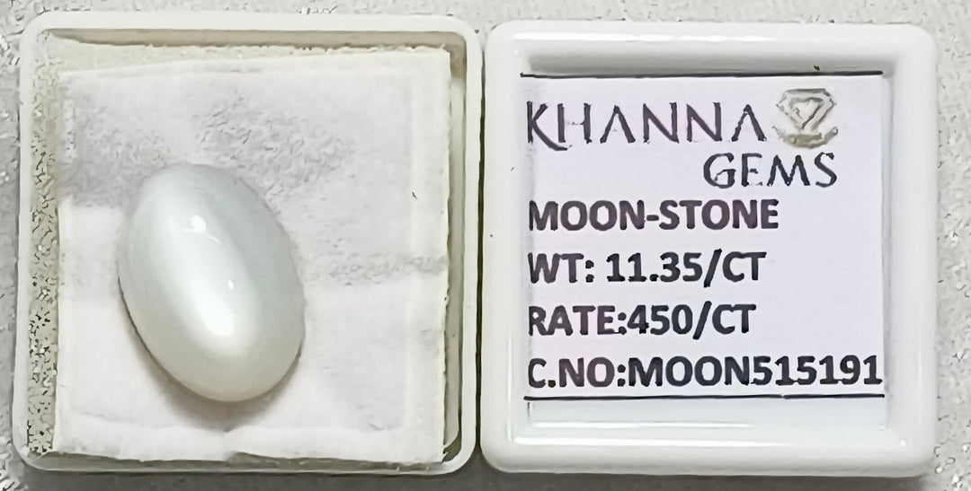 11.35/CT Moon Stone with Govt. Lab Certificate (450)