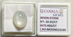 Load image into Gallery viewer, 10.55/CT Moon Stone with Govt. Lab Certificate (450)