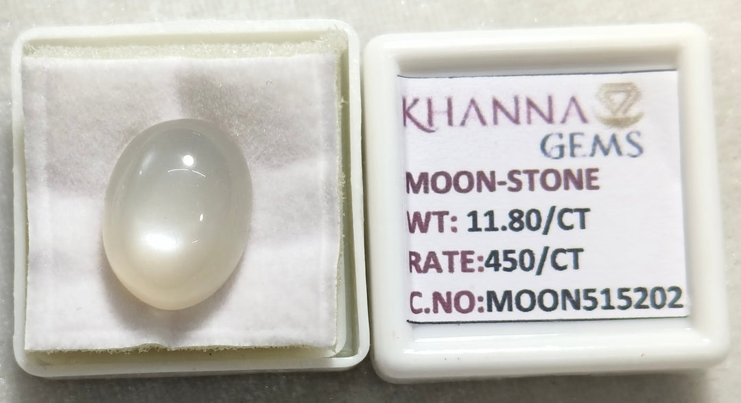 11.80/CT Moon Stone with Govt. Lab Certificate (450)