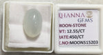 Load image into Gallery viewer, 12.55/CT Moon Stone with Govt. Lab Certificate (450)