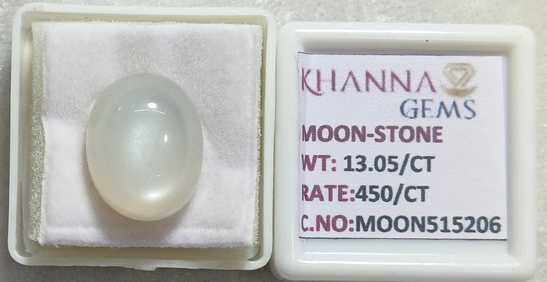 13.05/CT Moon Stone with Govt. Lab Certificate (450)