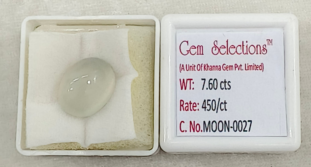 7.60/CT Moon Stone with Govt. Lab Certificate (450)