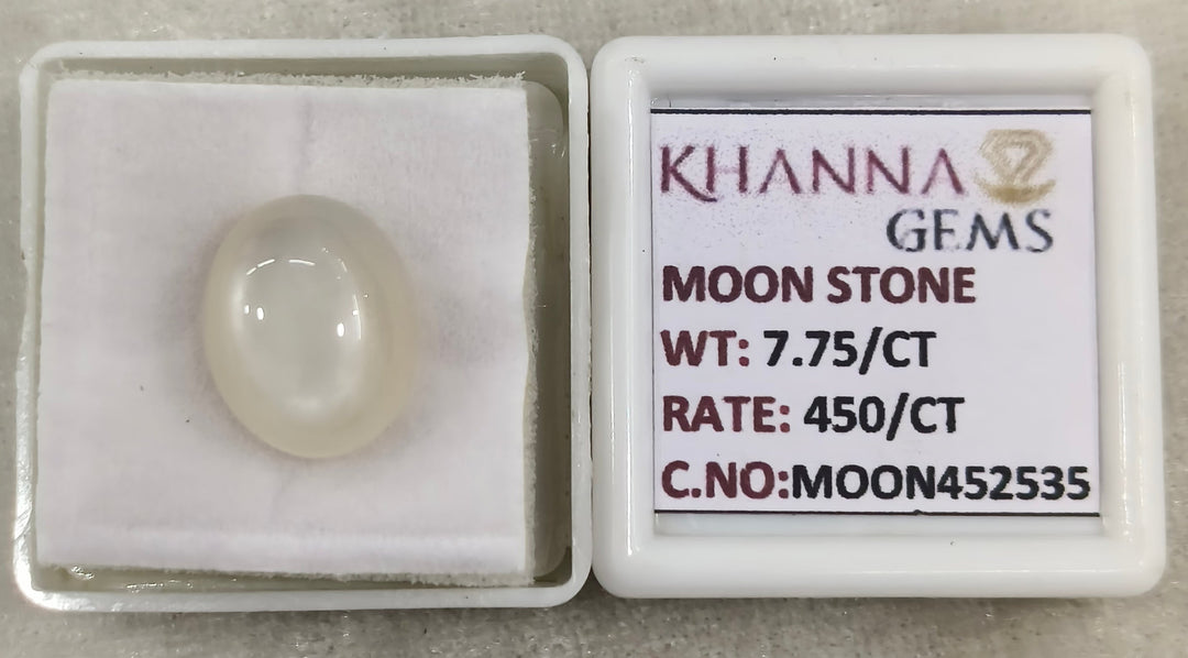 7.75/CT Moon Stone with Govt. Lab Certificate (450)