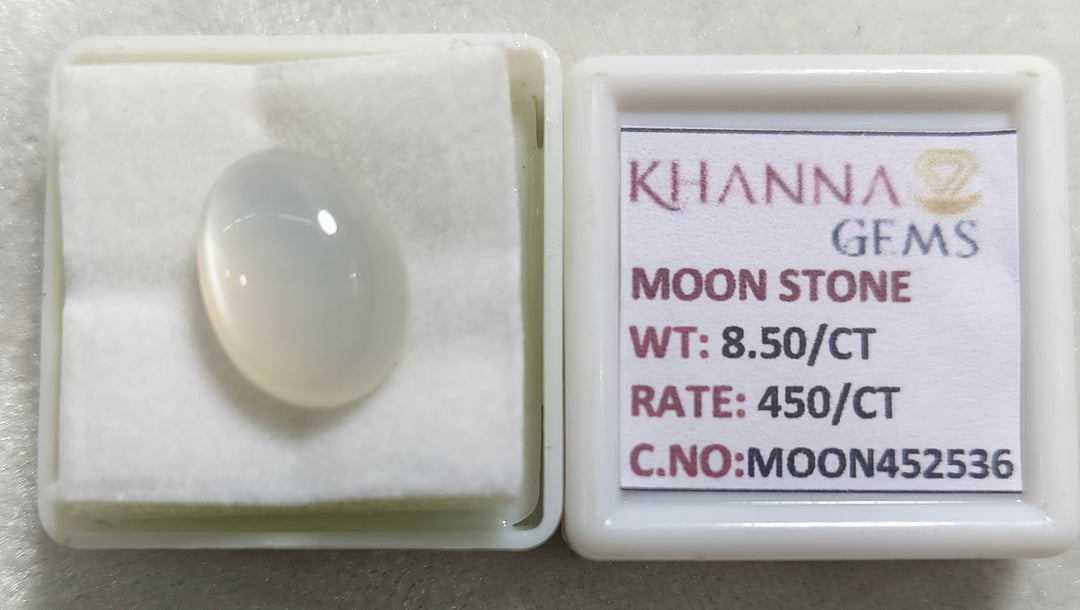 8.50/CT Moon Stone with Govt. Lab Certificate (450)